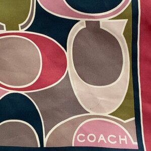 VINTAGE COACH SILK SCARF, 34 X 34